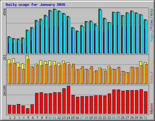 Daily usage for January 2026