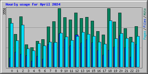 Hourly usage for April 2024