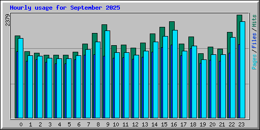 Hourly usage for September 2025